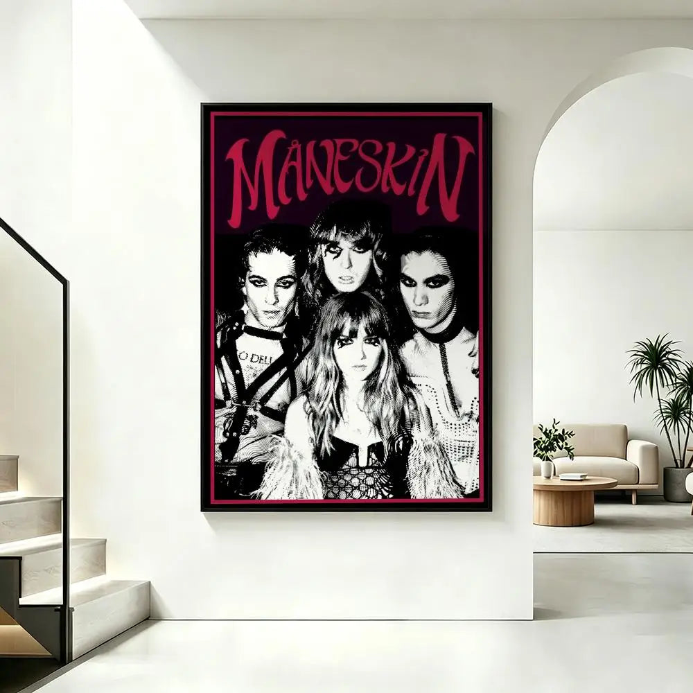 Maneskin Band HD Wall Poster – Waterproof Sticky Room Decor Wall Art Poster Axl