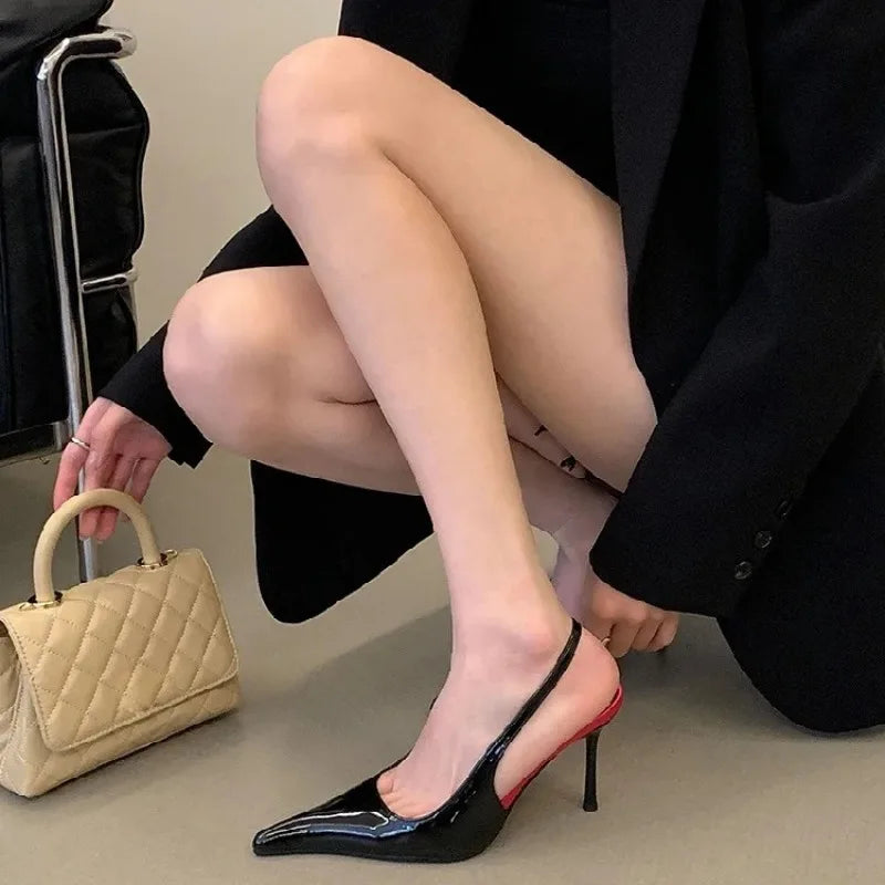 Women's Pointed Toe High Heel Pumps | Patent Leather Dress Shoes High Heel Pumps Axl