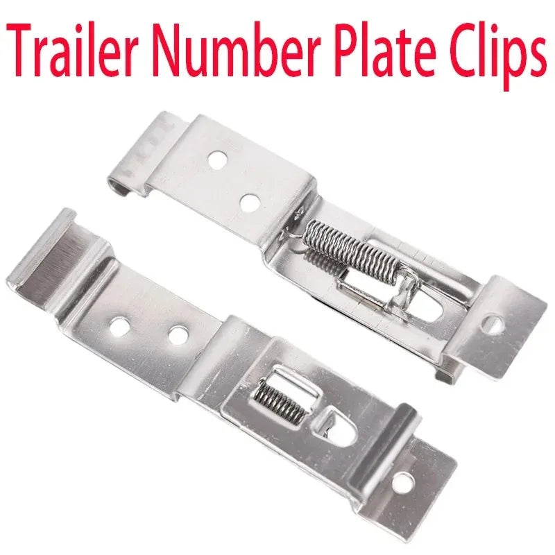 Stainless Steel License Plate Spring Clips – 2 Pack Bracket License Plate Bracket Axl