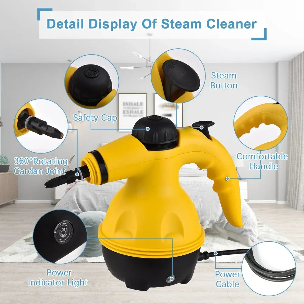 BALASHOV 1000W Handheld Steam Cleaner – Kitchen, Car & Home Handheld Steam Cleaner Axl