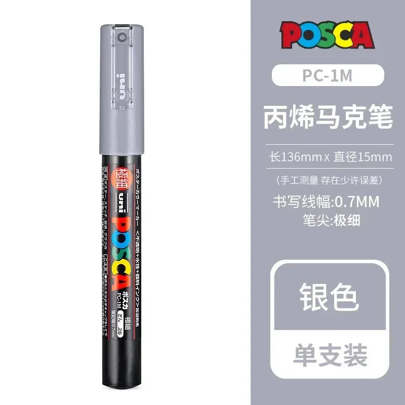 Uni POSCA Acrylic Paint Markers PC-1M 3M 5M – Multi-Colour