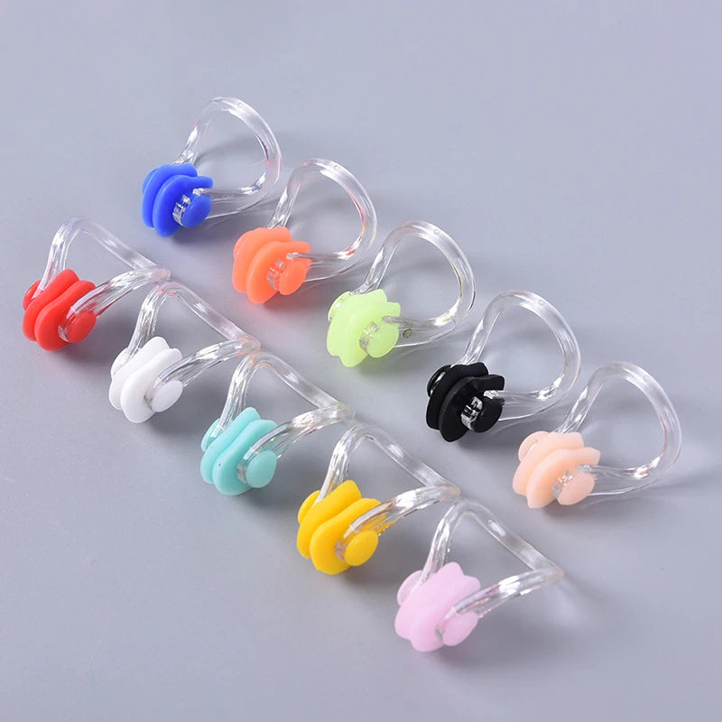 10-Pack Soft Silicone Swimming Nose Clips – Adults & Kids Swimming Nose Clips Axl 10Pcs random