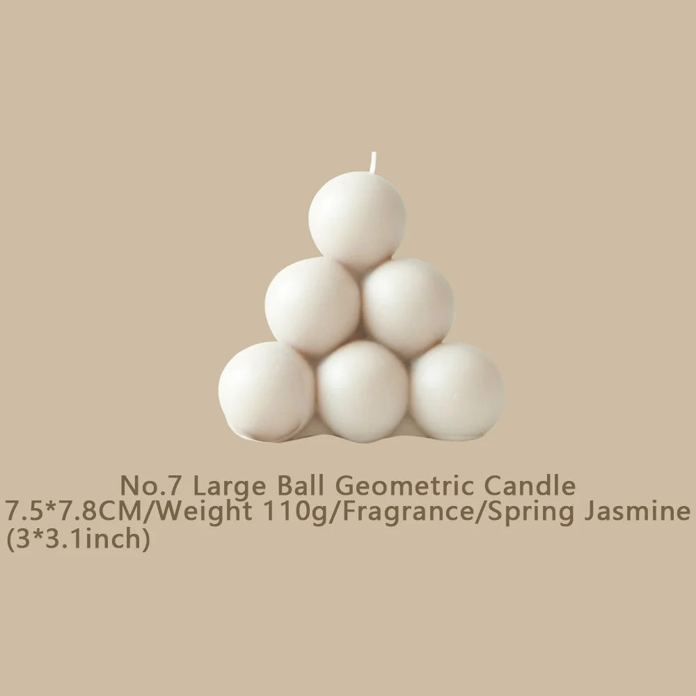 Handmade Soy Wax Scented Candles – Geometric Home Décor Gift Scented Candle Axl large White