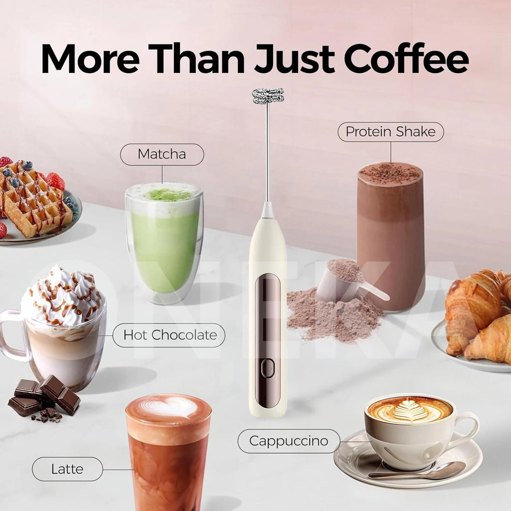 Rechargeable Handheld Milk Frother – Foam Maker for Coffee & Matcha Milk Frother Axl