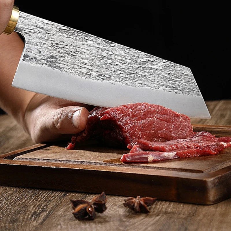 Professional Japanese Chef Knife | Hand-Forged Steel & Wood Chef Knife Axl