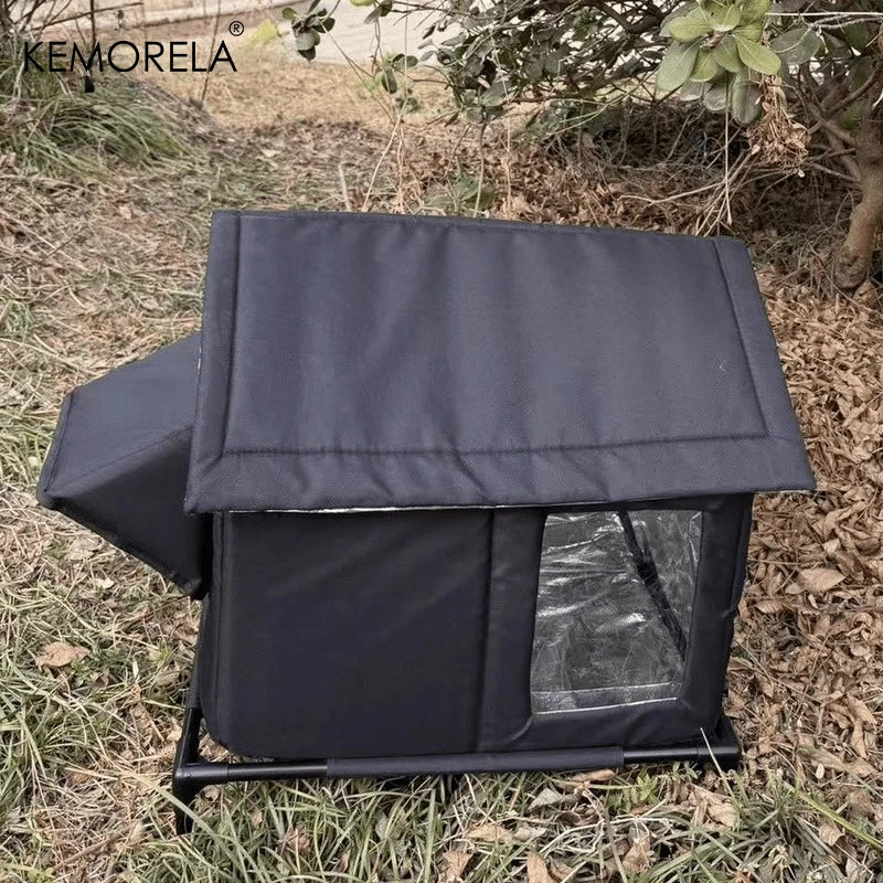 KEMORELA Outdoor Cat House – Windproof Oxford Cloth Shelter Outdoor Cat Shelter Axl