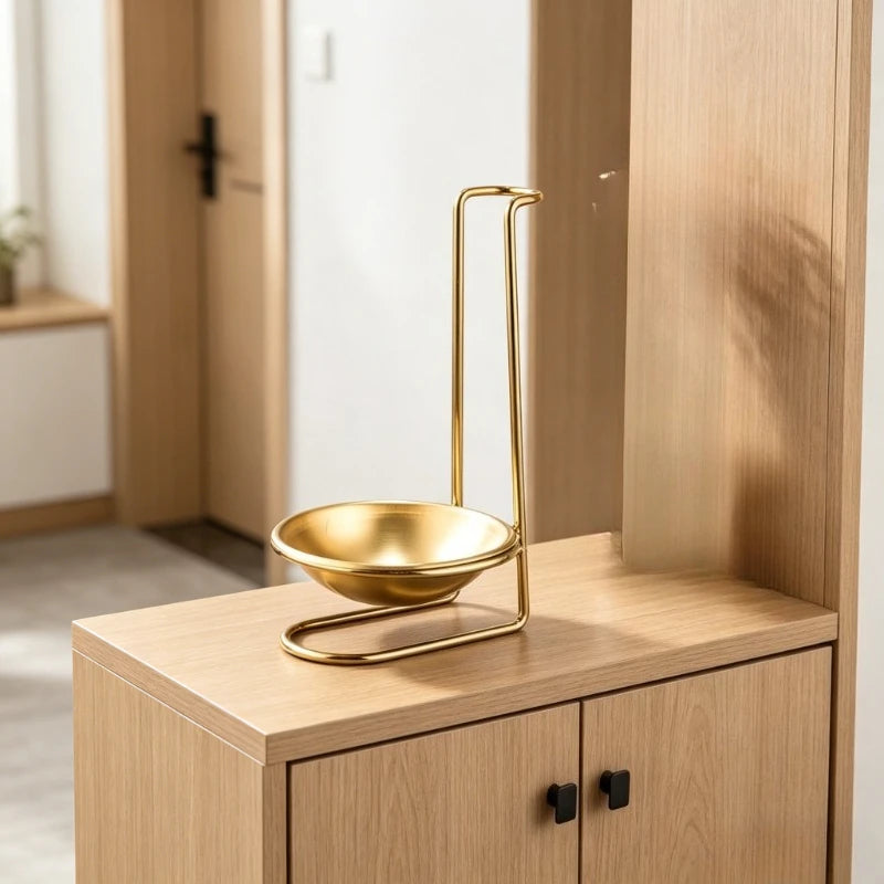 Gold Stainless Steel Spoon Holder & Ladle Rest | Kitchen Tray Utensil Holder Axl Golden