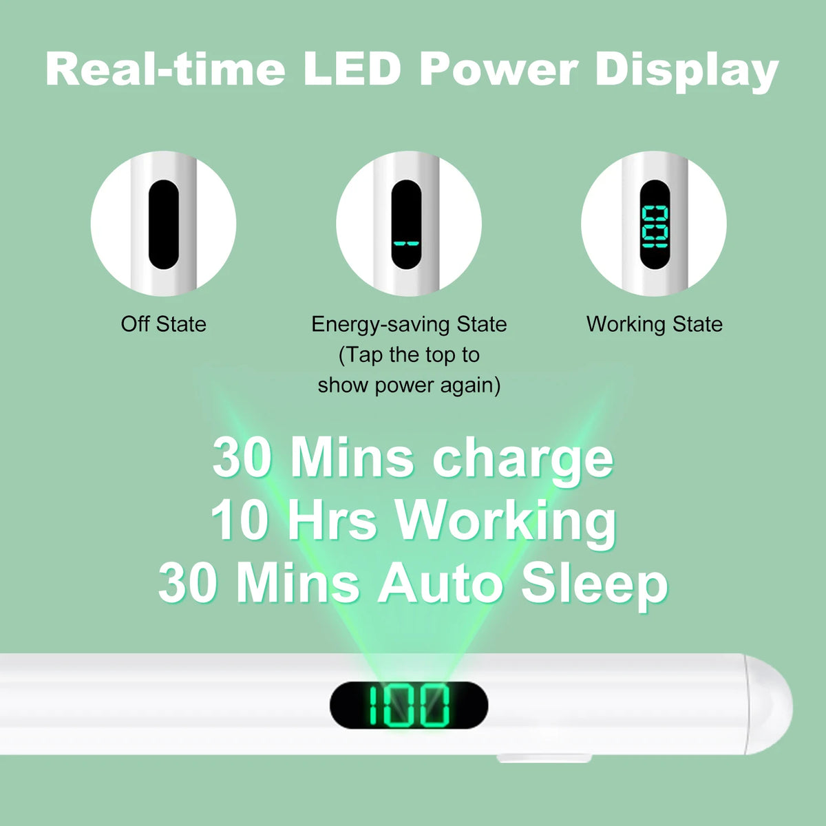 Universal Stylus Pen with LED Display – iPad, Android & Windows Tablet Stylus Pen Axl