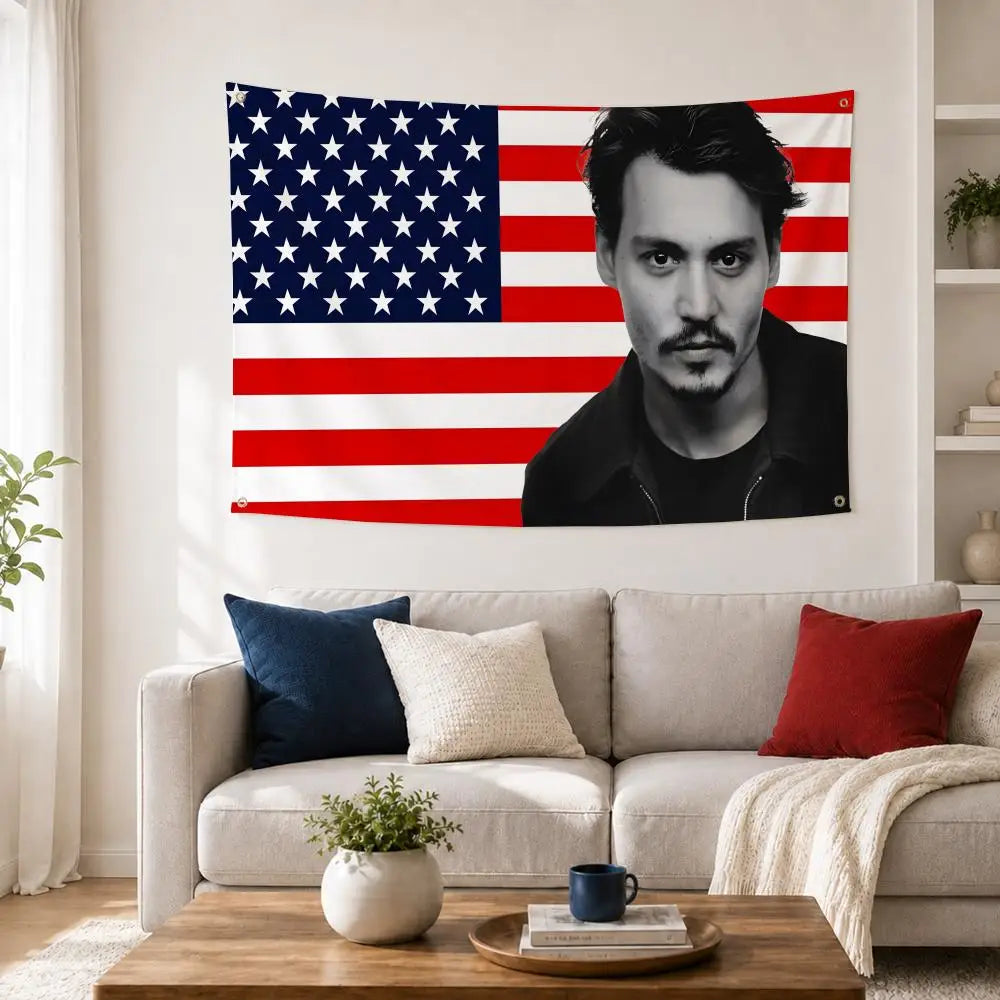 Johnny Depp Fan Flag – Indoor & Outdoor Wall Art Banner Fan Art Flag Axl