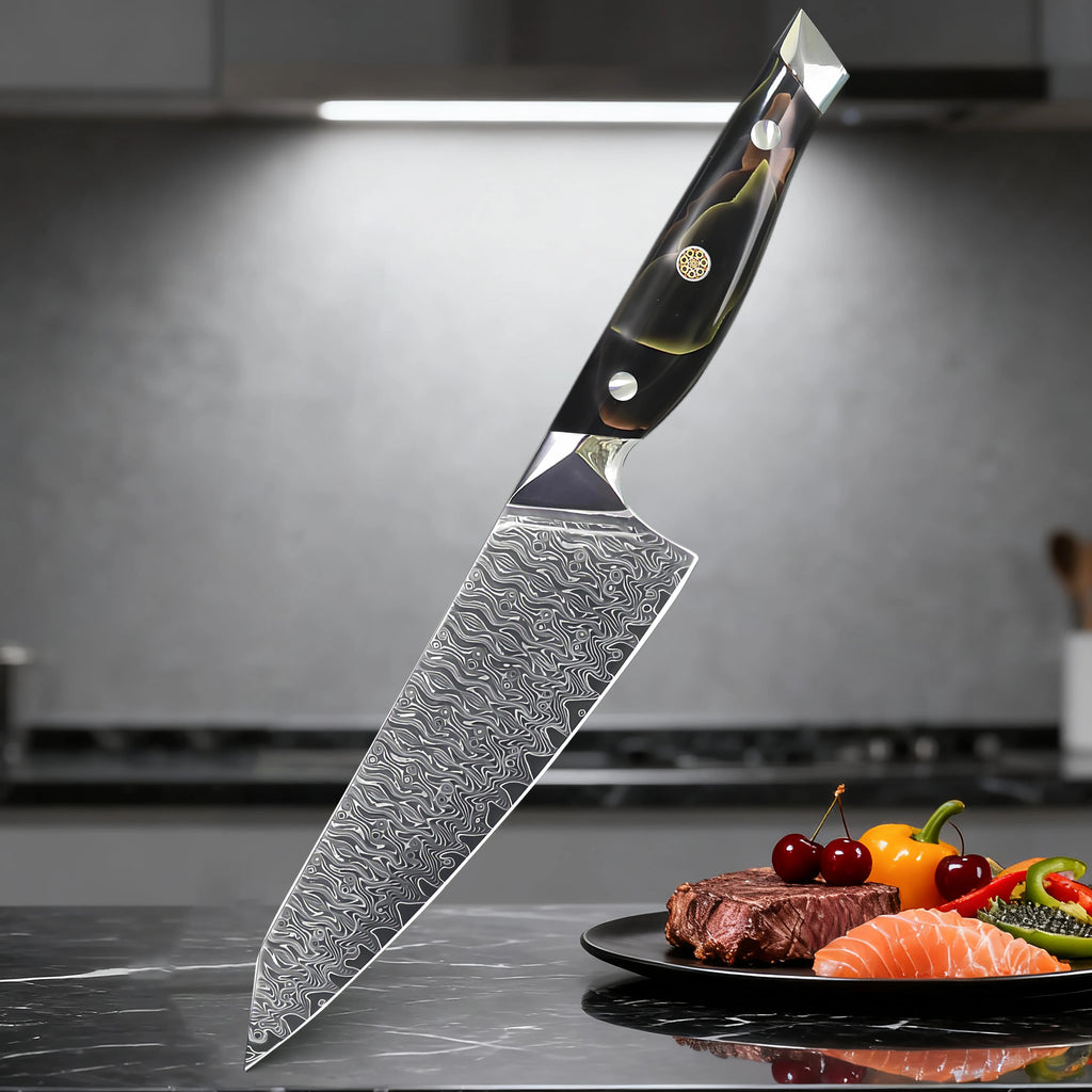 Kiritsuke Chef Knife – Sharp Stainless Steel Non-Slip Handle Kiritsuke Kitchen Knife Axl