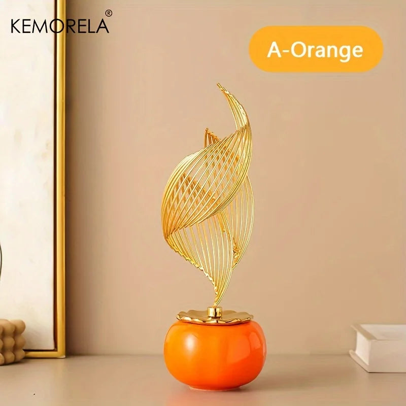 Nordic Ceramic Sculpture – Luxury Home & Office Décor | KEMORELA Ceramic Sculpture Axl A-Orange