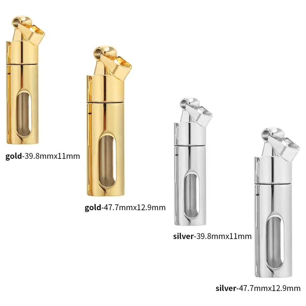 Glass Vial Pendant Necklace – DIY Keepsake Wishing Bottle Vial Pendant Charm Axl