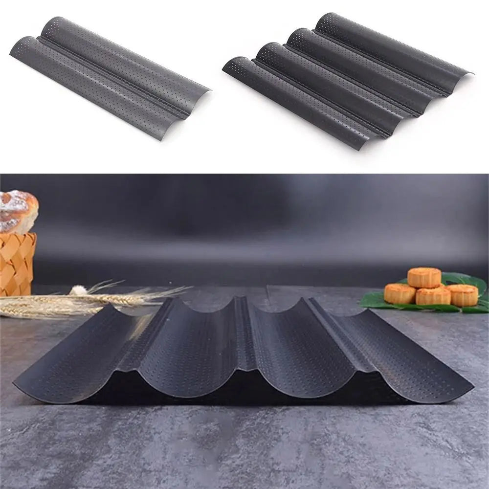 Nonstick Baguette Pan – 2 or 4 Groove French Bread Baking Mold Baguette Baking Pan Axl