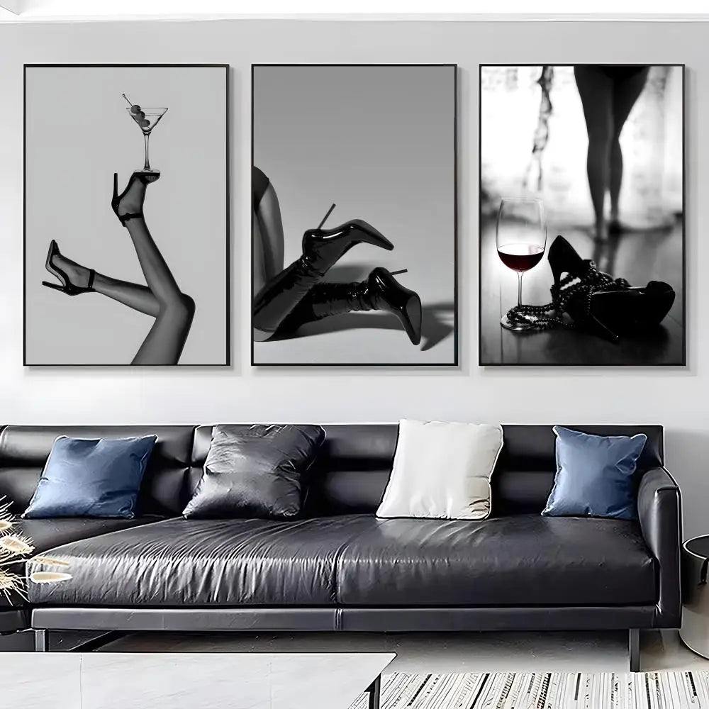 Black & White Fashion Women Wall Art Poster | Modern Décor Decorative Wall Poster Axl