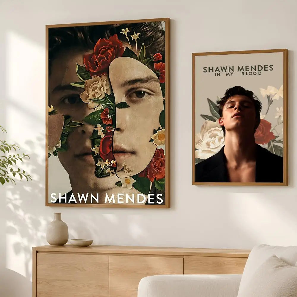 Shawn Mendes Wall Poster – Self-Stick HD Waterproof Art Decor Wall Art Poster Axl