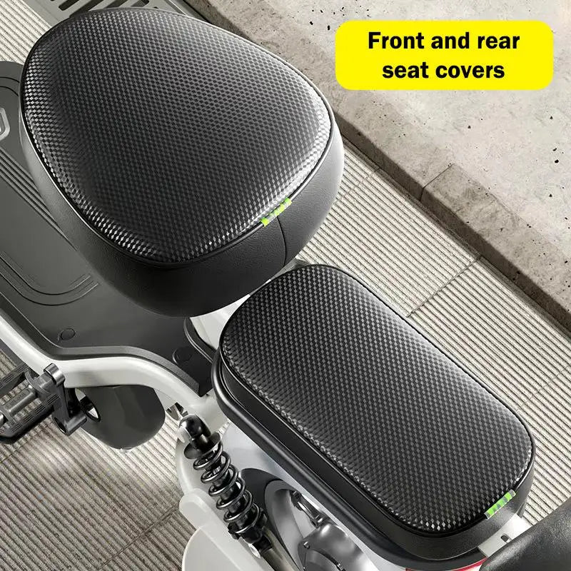 PU Leather E-Bike Seat Cover – Waterproof All-Season Universal Fit Bike Seat Cover Axl Set Black