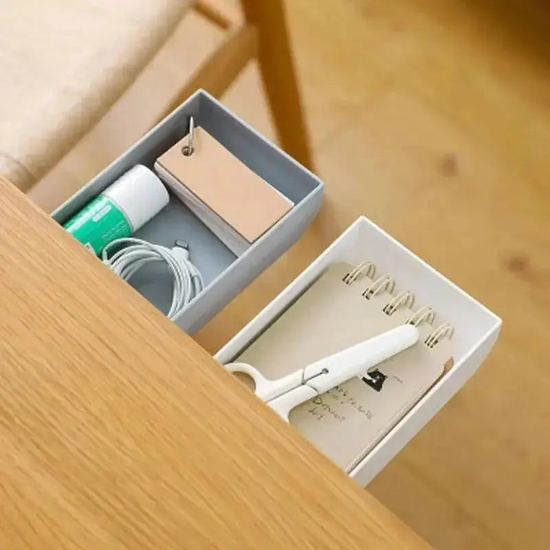 Under-Desk Drawer Storage Box – Desk & Kitchen Organizer Desk Drawer Organizer Axl