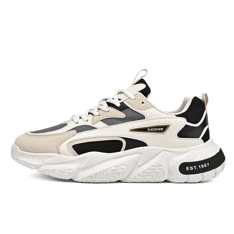 YBQJOO Thick Sole Clunky Sneakers – Breathable Mesh Casual Shoes Casual Sneakers Axl