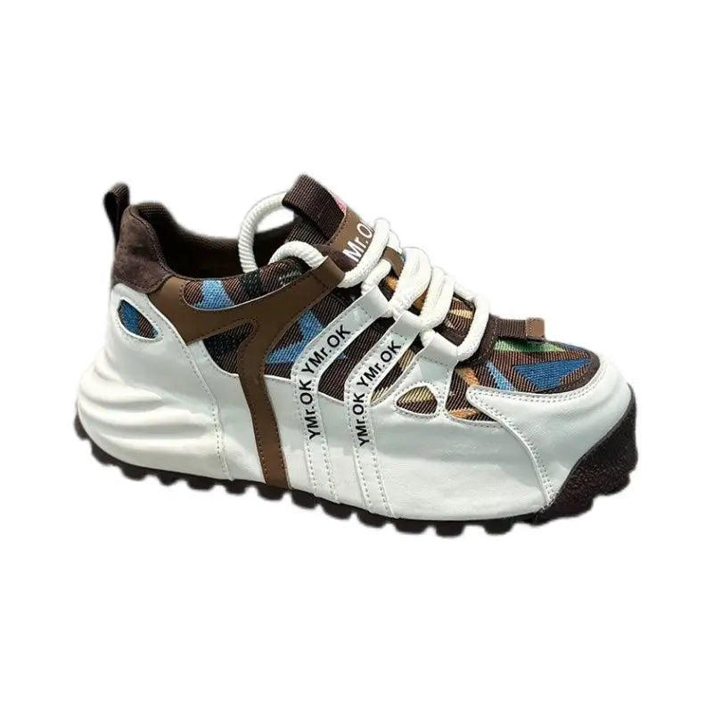 YBQJOO Men's Thick Sole Sneakers – Breathable Casual Shoes Men's Sneakers Axl