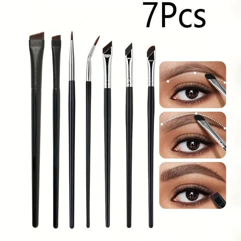 7-Piece Precision Eye Makeup Brush Set – Eyeliner & Eyebrow Makeup Brush Set Axl black-7pcs