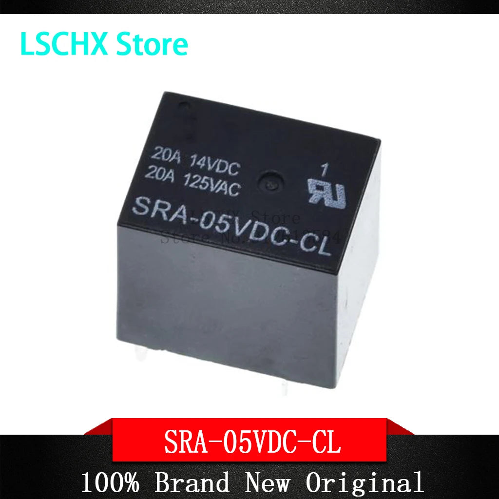 100Pcs DC Power Relay 5V 12V 24V 20A 5-Pin PCB Auto Relay PCB Power Relay Axl 12V