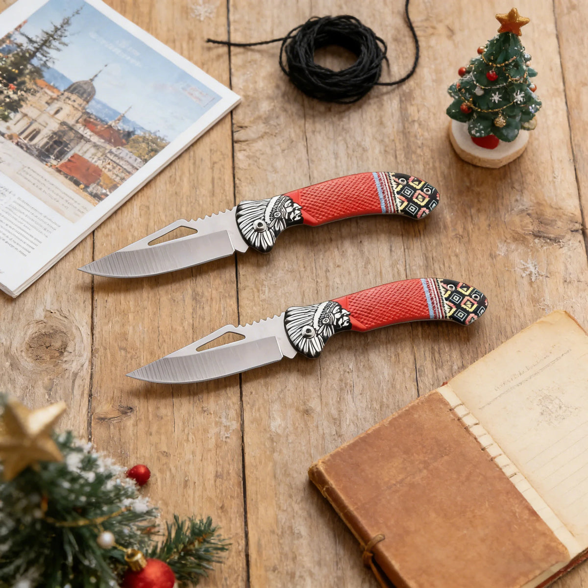 Premium Multifunctional Folding Knife – EDC Camping Survival Folding Pocket Knife Axl Knife-2PCS