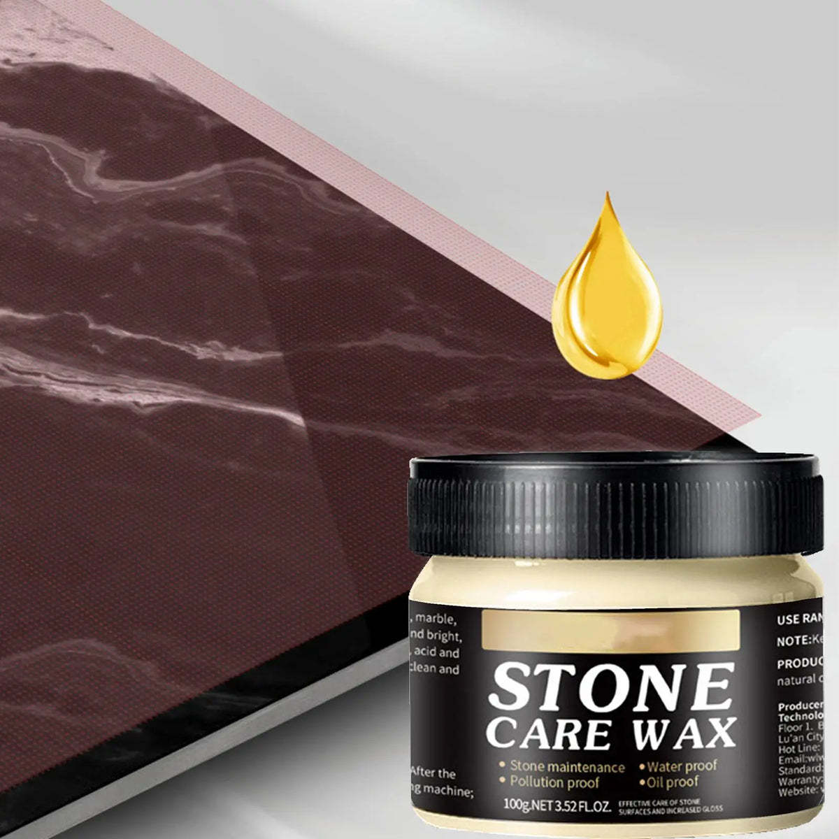 Stone Polishing Wax 100g – Marble, Granite & Tile Care Stone Polishing Wax Axl