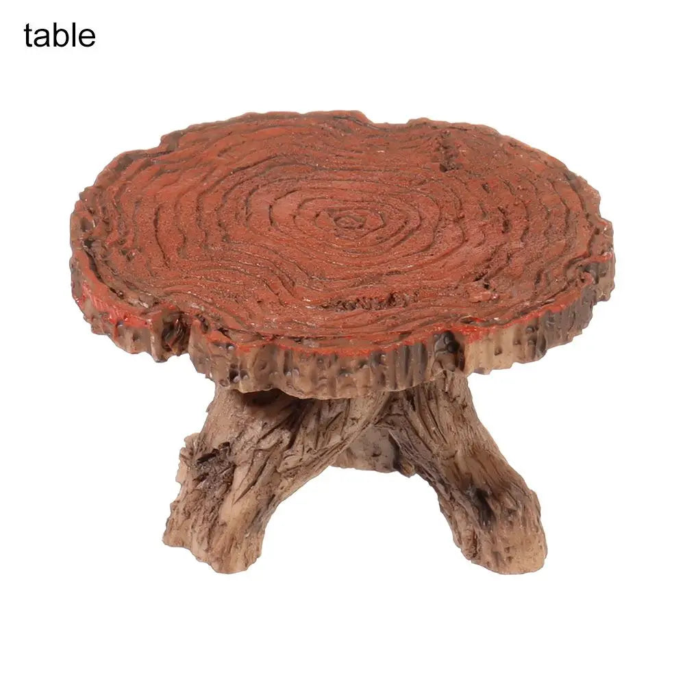 Miniature Fairy Garden Figurines – Bench, Chair & Table Set Garden Figurine Set Axl table