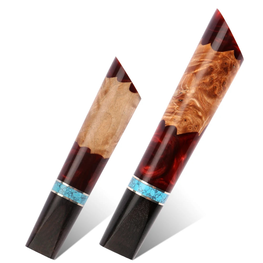 Stabilized Wood Resin Chef Knife Handle – Heart-Shaped DIY Knife Handle Blank Axl 2PCS Handle