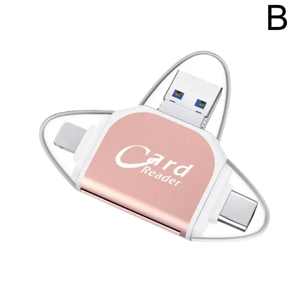 4-in-1 USB-C Card Reader Hub – SD & TF Multiport Adapter USB Card Reader Hub Axl B CN