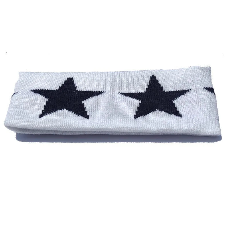 Women's No-Slip Star Headbands – Yoga & Workout Hair Wraps Fashion Headbands Axl White-1pcs