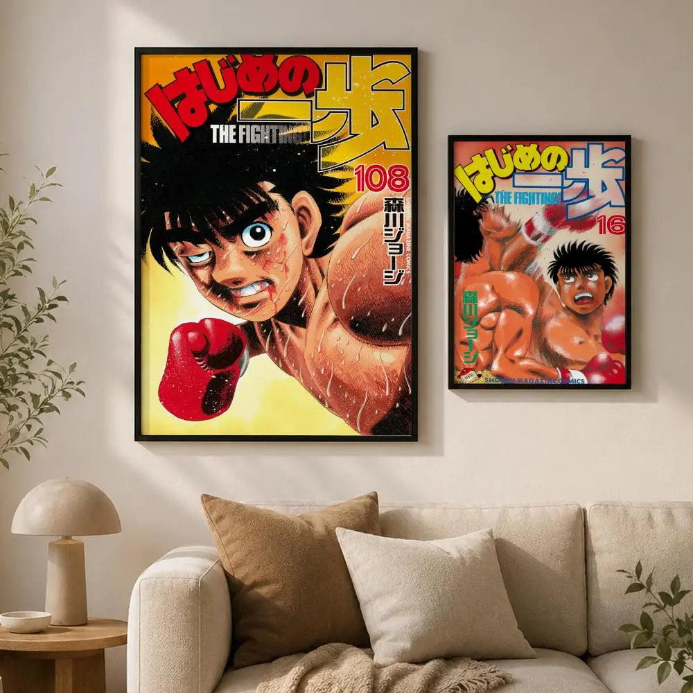 Hajime no Ippo Anime Wall Poster – Waterproof Peel & Stick PVC Art Anime Wall Poster Axl