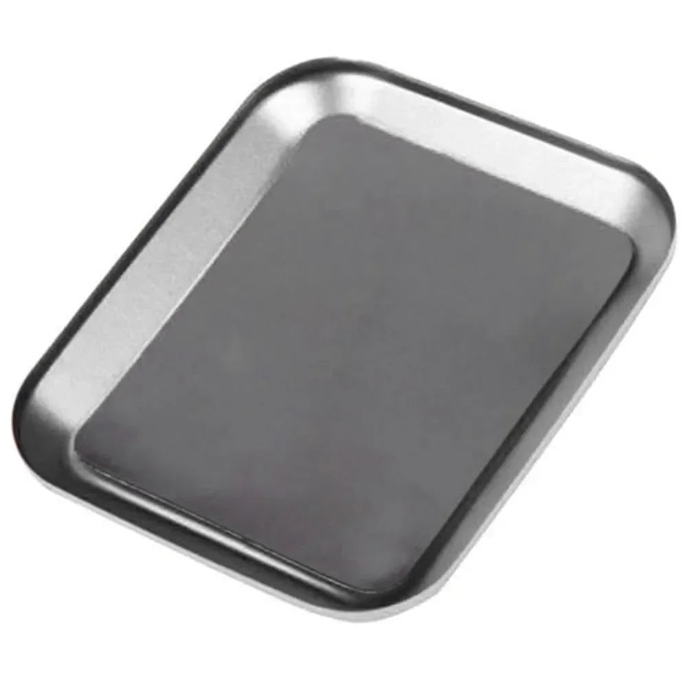 Magnetic Screw Tray – Aluminum Alloy Parts Organizer Disk Magnetic Parts Tray Axl Silver