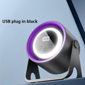 Desktop & Hanging Electric Fan with Night Light | USB Rechargeable Electric Desktop Fan Axl USB plug in black
