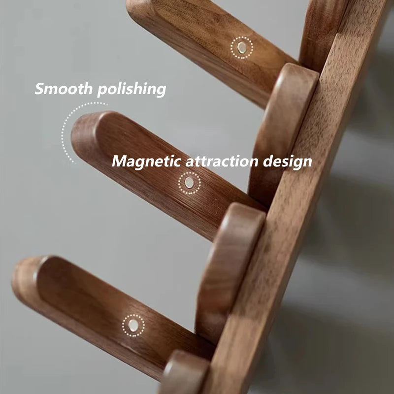 Modern Beech Wood Wall Coat Rack – 10+ Hooks, 30kg Capacity Wall Coat Rack Axl