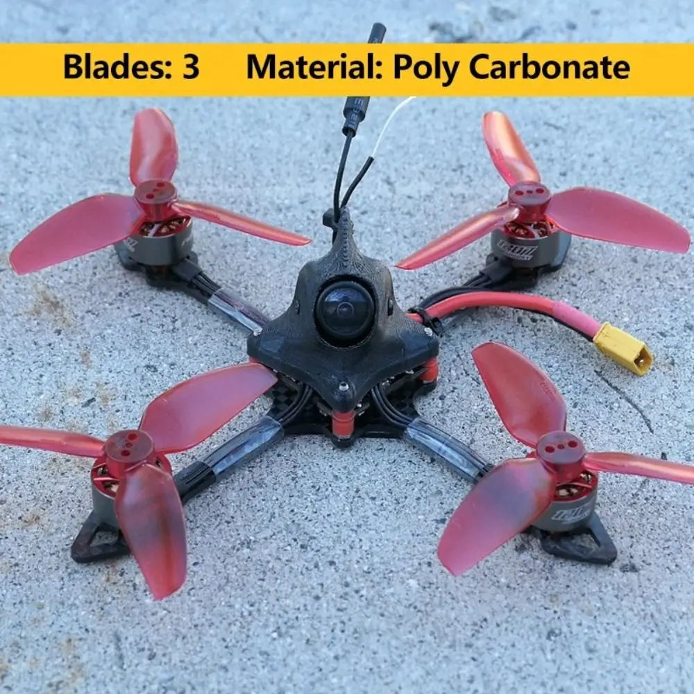 HQProp T3X3X3 3" PC Propellers 3-Blade CW/CCW FPV – 2 Pairs FPV Drone Propellers Axl