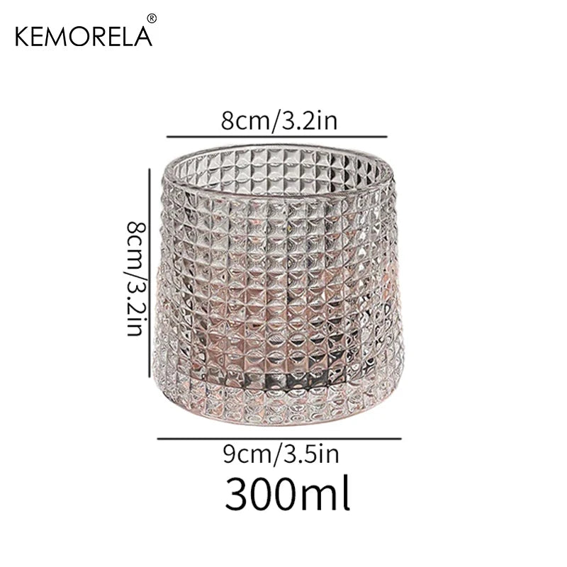 KEMORELA 300ml Retro Glass Cup – Coffee, Whiskey & Cocktails Cocktail Glass Axl