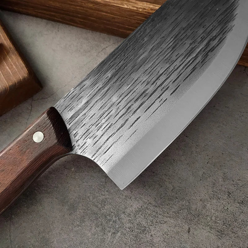 InLeung Stainless Steel Cleaver Knife – Wooden Handle Butcher Kitchen Cleaver Knife Axl
