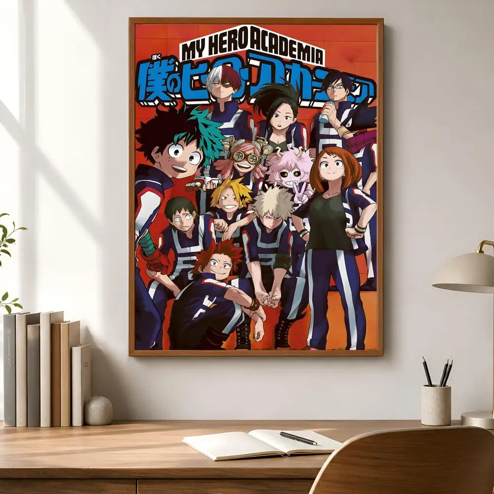 My Hero Academia Wall Poster – Self-Adhesive Waterproof Art Anime Wall Poster Axl