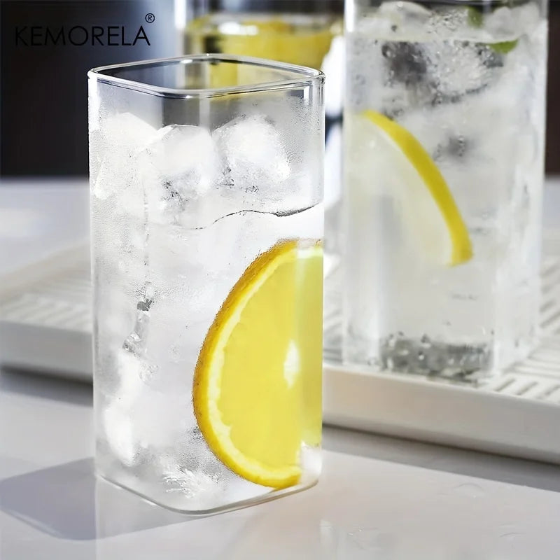 KEMORELA 4pc Highball Glasses 15oz/19oz – Clear Tall Drink Set Highball Glass Set Axl