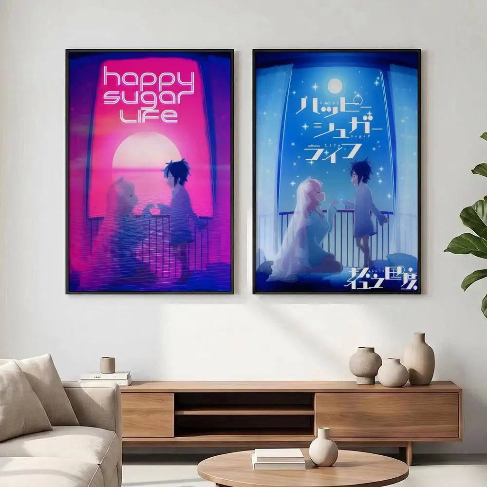 Anime Happy Sugar Life Poster – HD Waterproof Wall Art Anime Wall Poster Axl