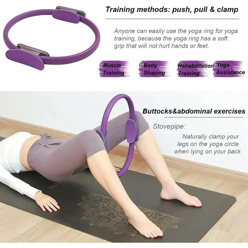 Non-Slip Yoga Pilates Resistance Ring – Home Fitness Tool Pilates Resistance Ring Axl