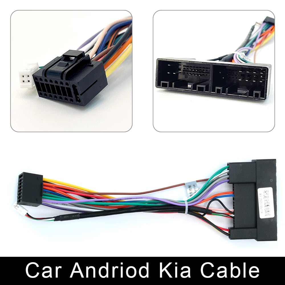 2 Din Car Android Radio Wiring Harness GPS & RCA Connector Car Radio Harness Axl KIA