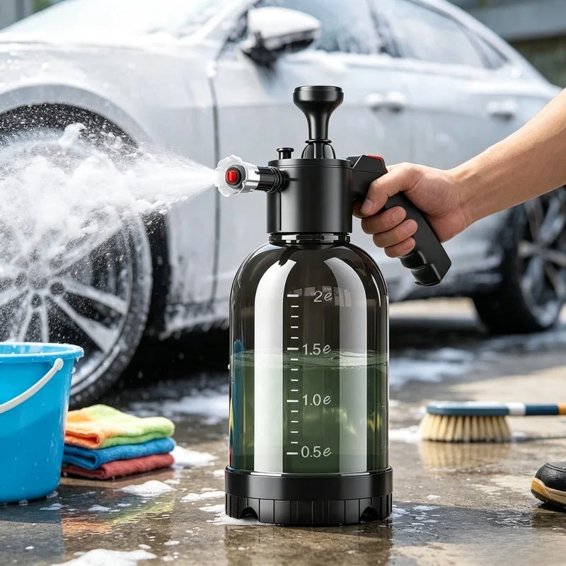 HOMEFISH 2L Pneumatic Foam Sprayer – Car Wash High-Pressure Bottle Foam Pressure Sprayer Axl