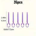 35-Piece Nail Shaping & Protection Clips – Manicure Tool Set Nail Manicure Clips Axl Purple