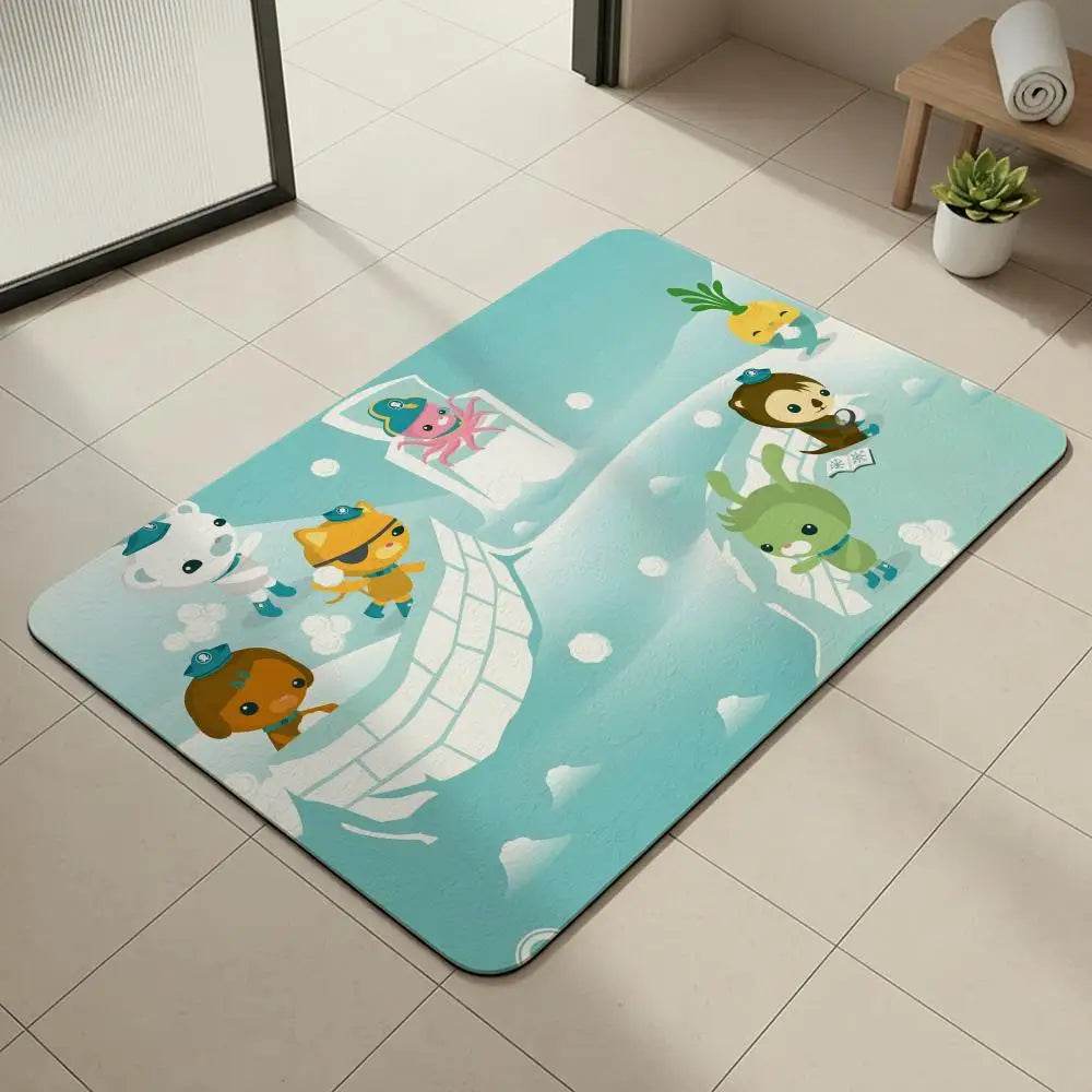 Octonauts Diatomite Bath Mat – Quick Dry & Non-Slip Diatomite Bath Mat Axl White7 40x60cm