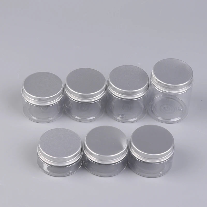 Empty Plastic Cosmetic Jars – Transparent Sample Containers Cosmetic Storage Jar Axl