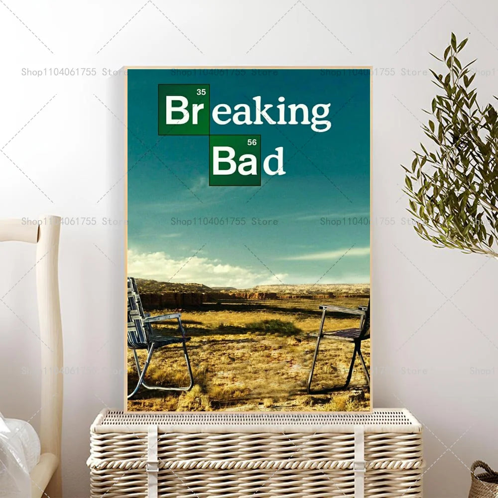 Breaking Bad Wall Poster – Self-Adhesive Waterproof Sticker Wall Art Poster Axl z6 40x60cm No Frame