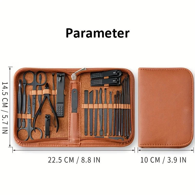 26-Piece Stainless Steel Nail Clipper Set | Pro Nail Care Kit Nail Clipper Set Axl