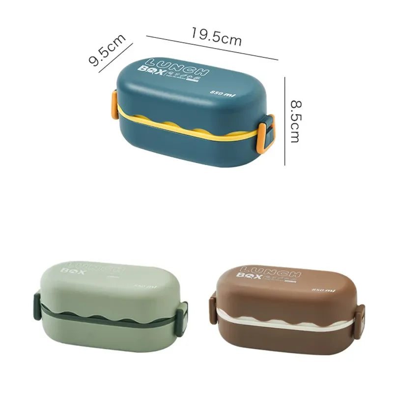 850ml Double-Layer Leak-Proof Bento Box | Microwavable Lunch Box Bento Lunch Box Axl